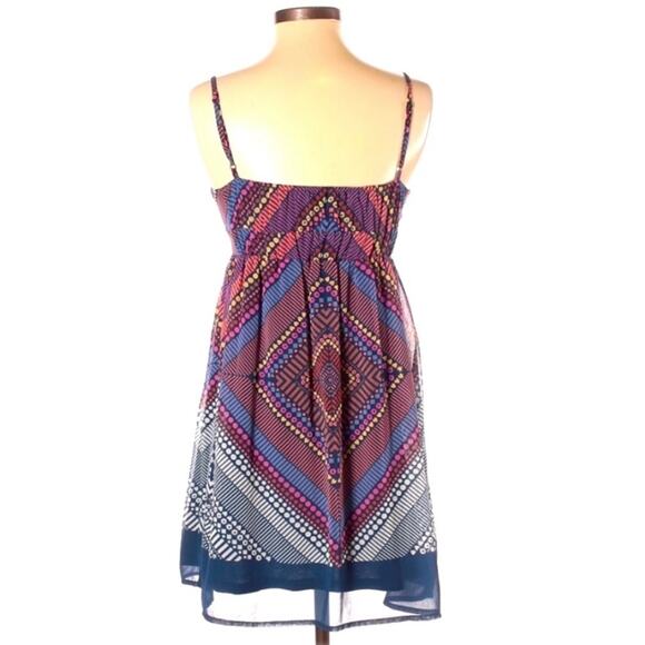 American Eagle Multi-patterned Mini Dress Size 2 b4 - Picture 4 of 7